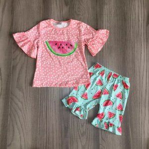 Girls Boutique Watermelon outfit size 12/18 m